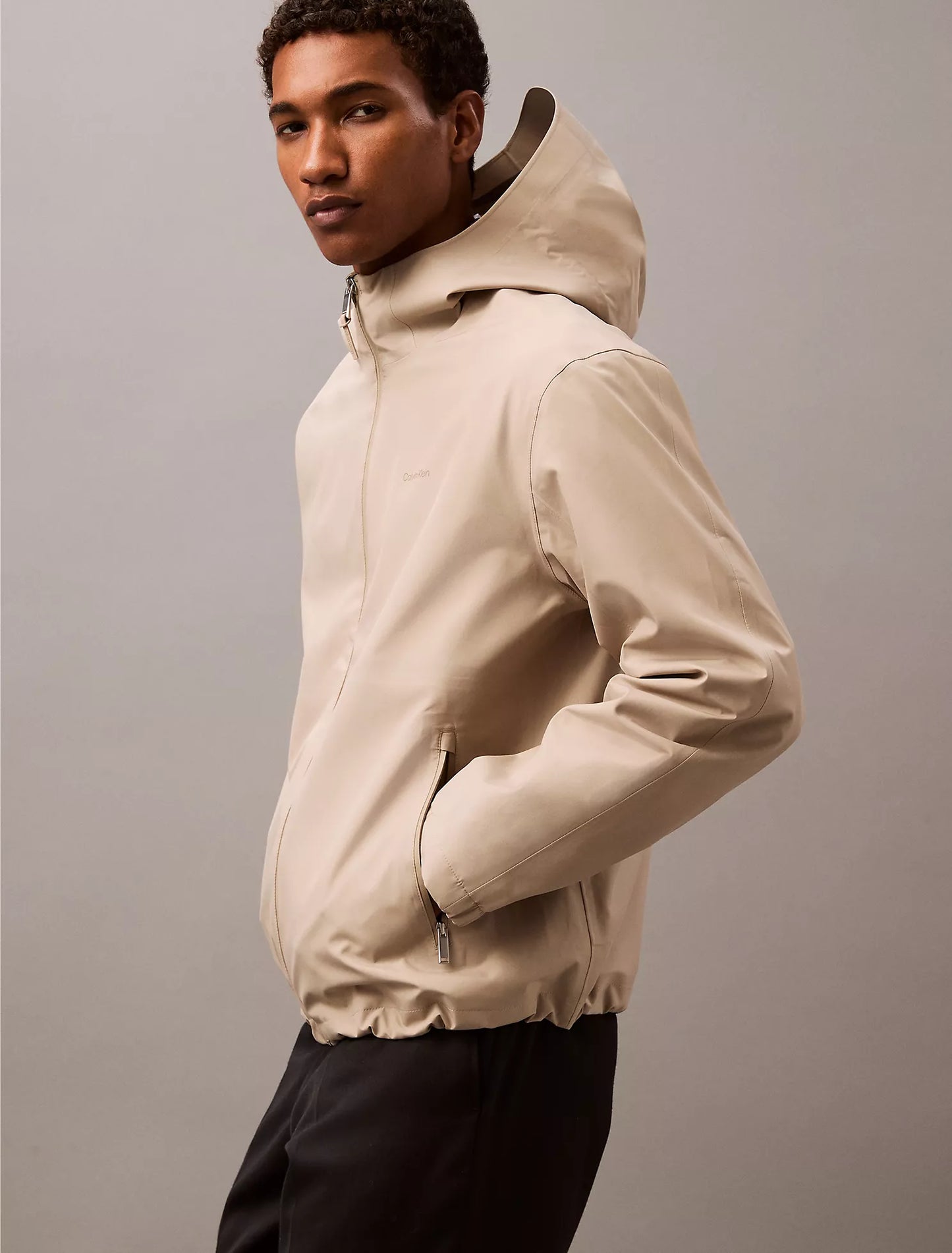 Calvin Klein - Chaqueta impermeable sin forro resistente al agua